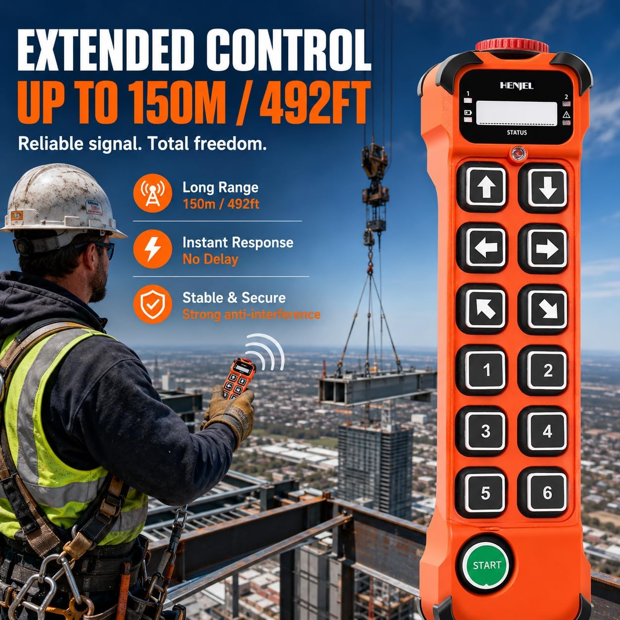 H112 Wireless Crane Remote Control Industrial 12V 24V 12 Channel image 2