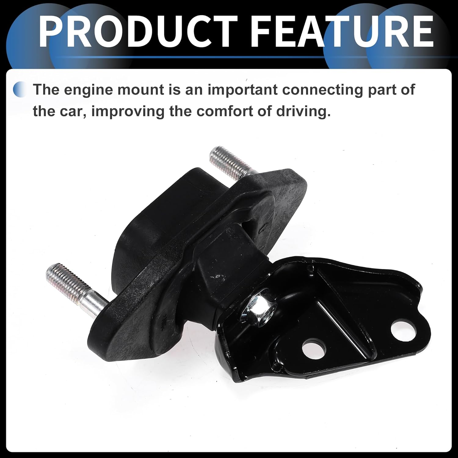 Engine Motor Mount, ENGINE MOUNTING No.50850TA2H02 for Honda Accord 2013-2017 Black, 1 Pc