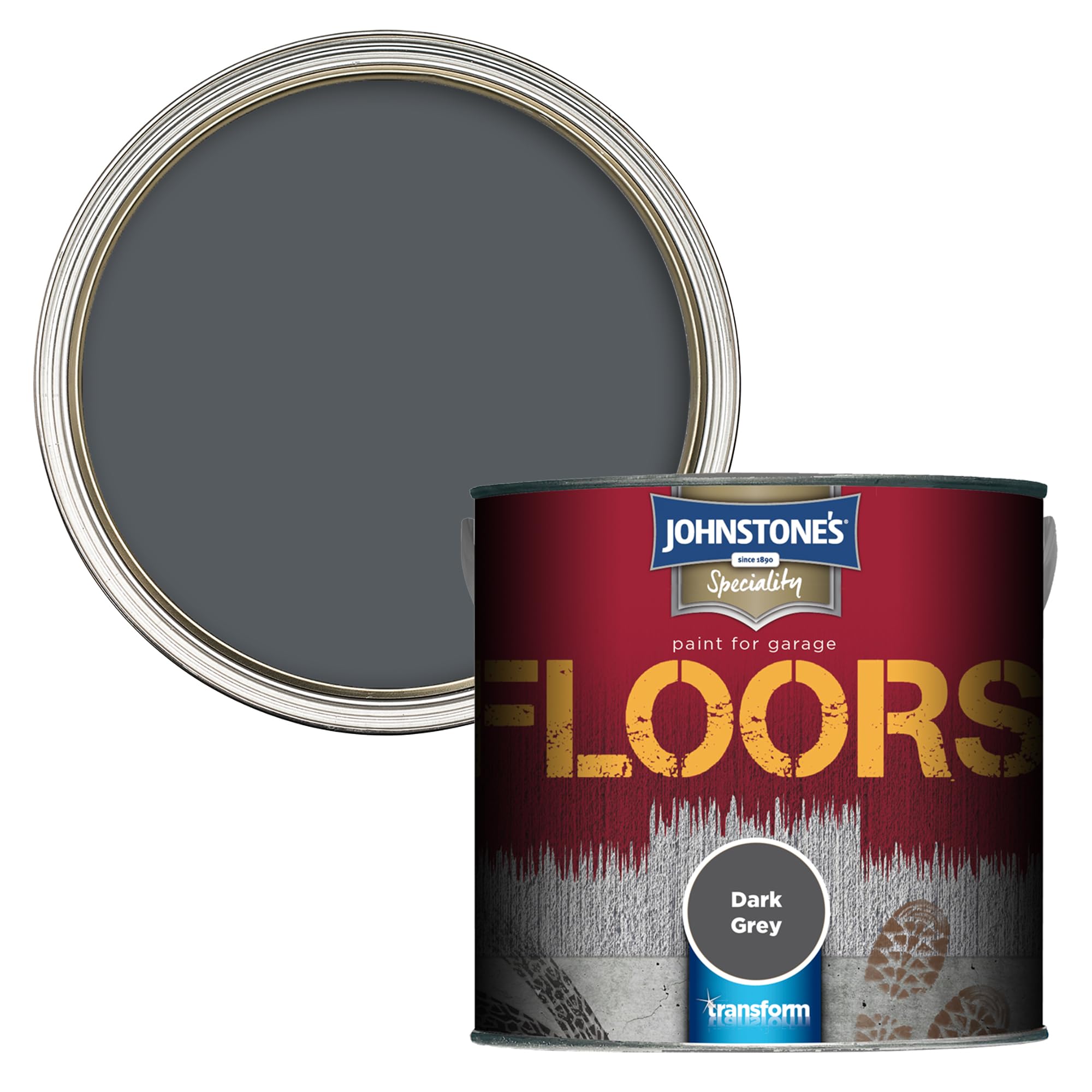 Johnstone's Dark Grey Garage Floor Paint - 2.5L Large