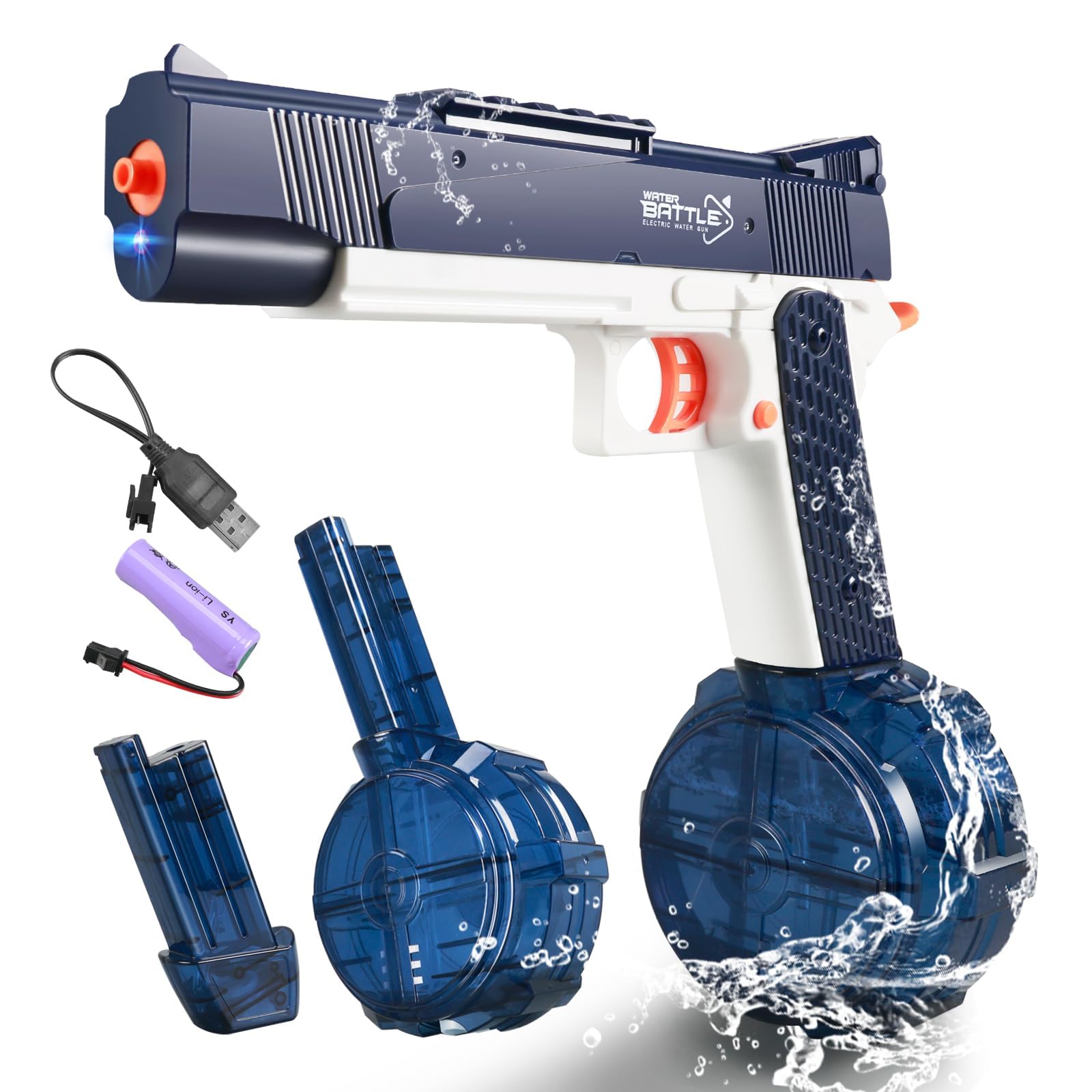 Electric Water Guns for Adults - Automatic Water Gun Powerful, Water Gun with 510cc High Capacity, Electric Squirt Gun, Blue