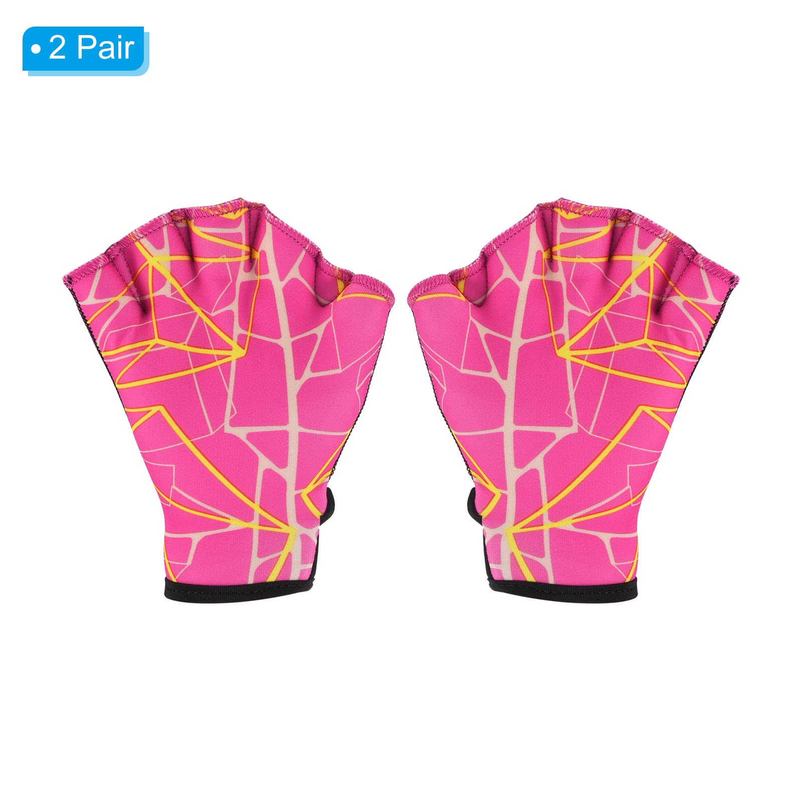 Guanti Palmati Da Nuoto In Nylon E Neoprene – Taglia L, Nero, Per Fitness Acquatico E Idroterapia