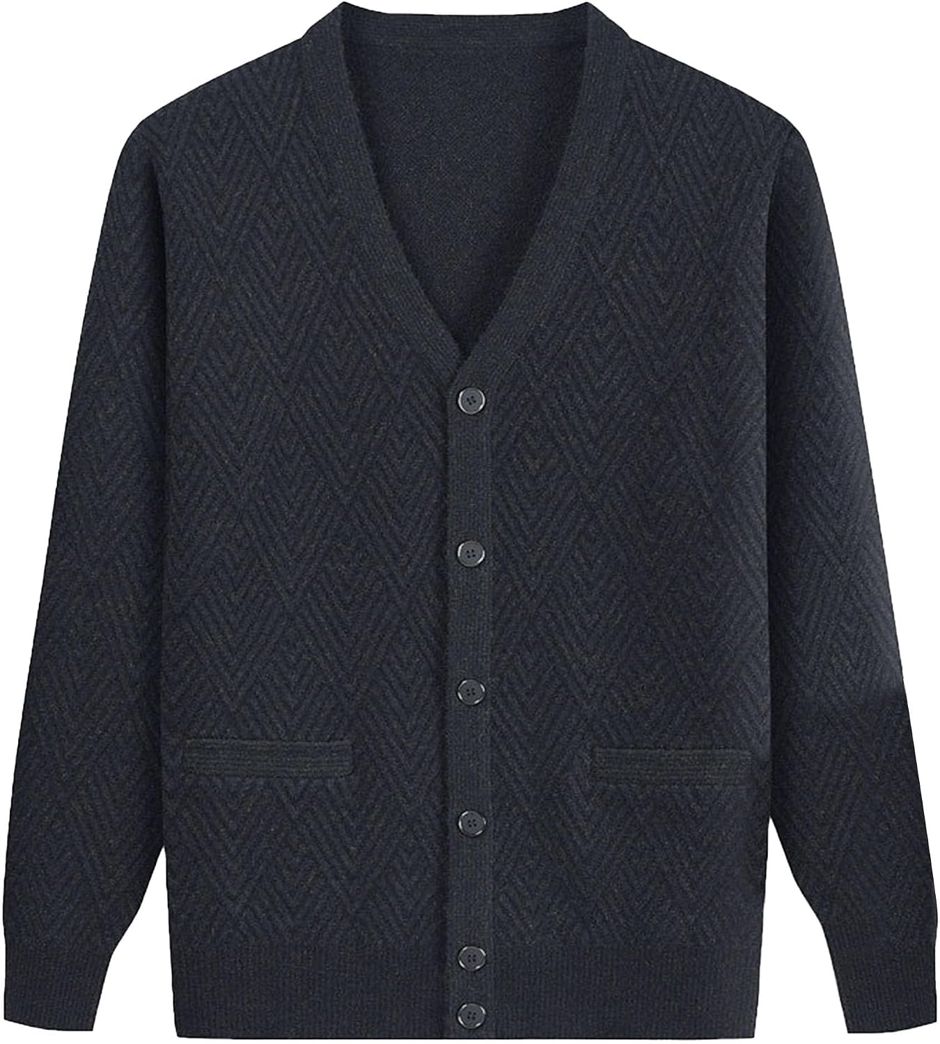Button Down Winter Sweaters for Men Slim Fit Lightweight Knitted Sweater V Neck t Long Sleeve Knitted Cardigan