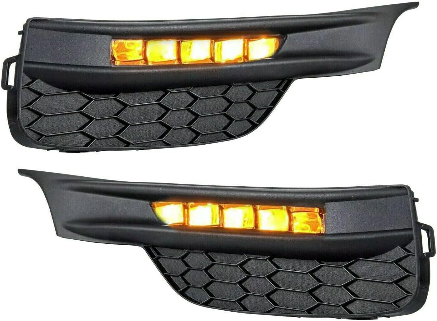 LED Fog Lights Compatible with for 2016-2017 Honda Accord Coupe/Sedan,Left and Right Side Breathing Light Dynamic Sequential Turn Signal Fog Lamps DRL(Black Frame Double Color)
