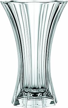 Nachtmann Saphir Collection, Crystal Vase, 10.6-Inch, Decorative Glass Vase for Flowers, Home Decor, and Centerpieces, Makes a Great Wedding, or Housewarming Gift, Clear