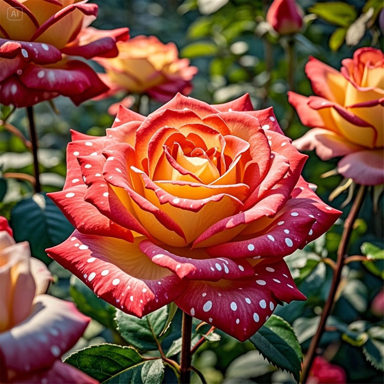 Rose Bulbs Now UK, Strong Plant, for Containers, Natural Organic, Excellent Display, Mix Greening Flower, Rare Plants, Easy Plant, 5bulbs-e