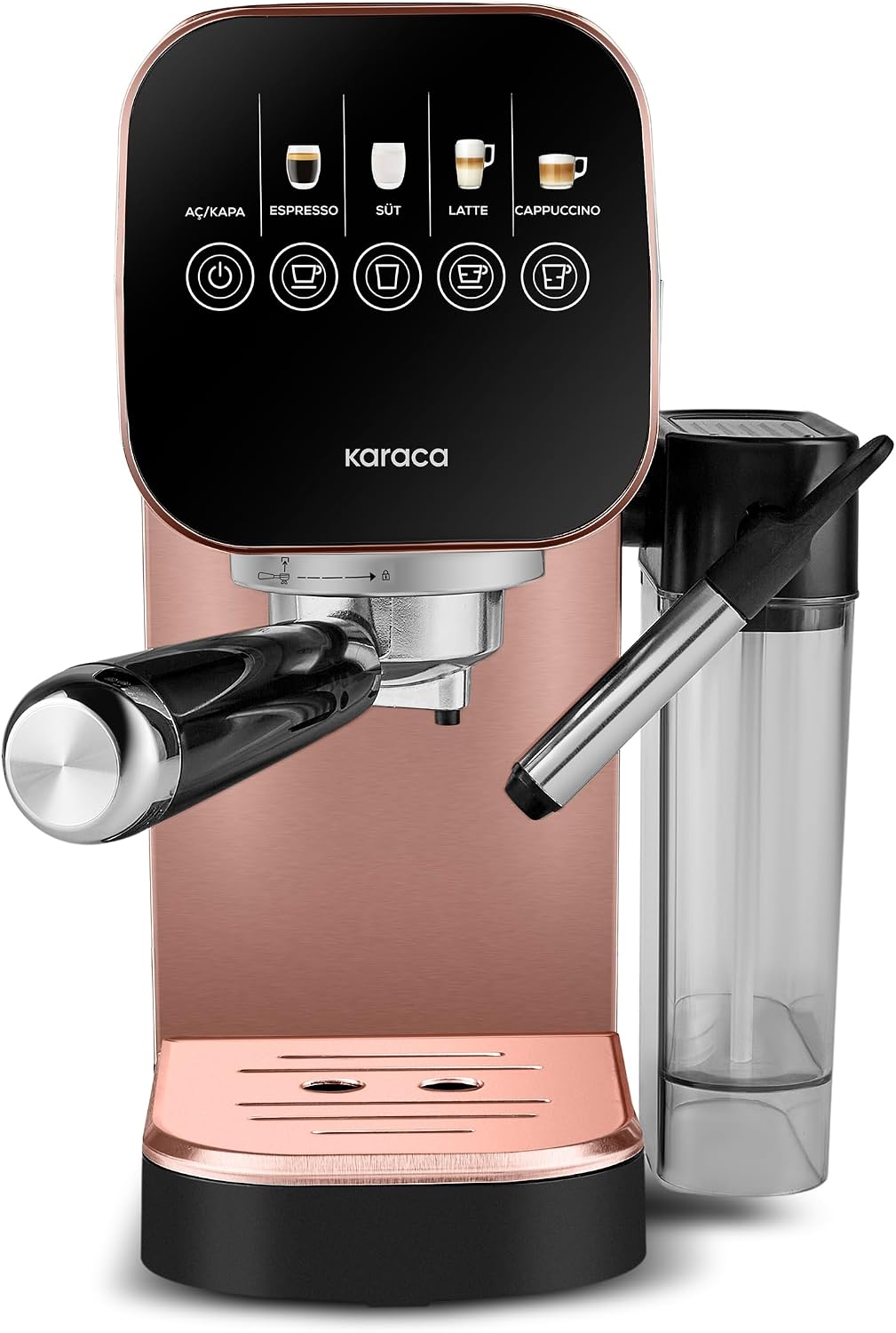 Karaca MyCaffe Barista S20 Entegre Süt Hazneli Otomatik Espresso ve Latte Makinesi Copper 900 ml 1360W Kahve Makinesi