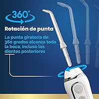 Vista 6 de Waterpik Irrigador dental avanzado 2.0 inalámbrico para dientes, encías, brackets, cuidado dental con bolsa de viaje y 4 puntas, aceptado por