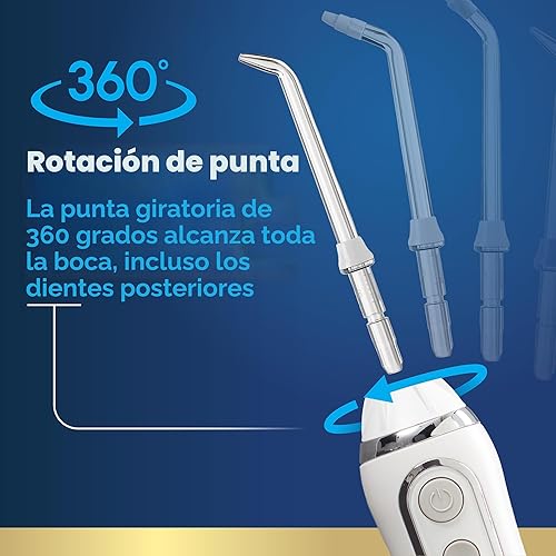 Miniatura 6 de Waterpik Irrigador dental avanzado 2.0 inalámbrico para dientes, encías, brackets, cuidado dental con bolsa de viaje y 4 puntas, aceptado por
