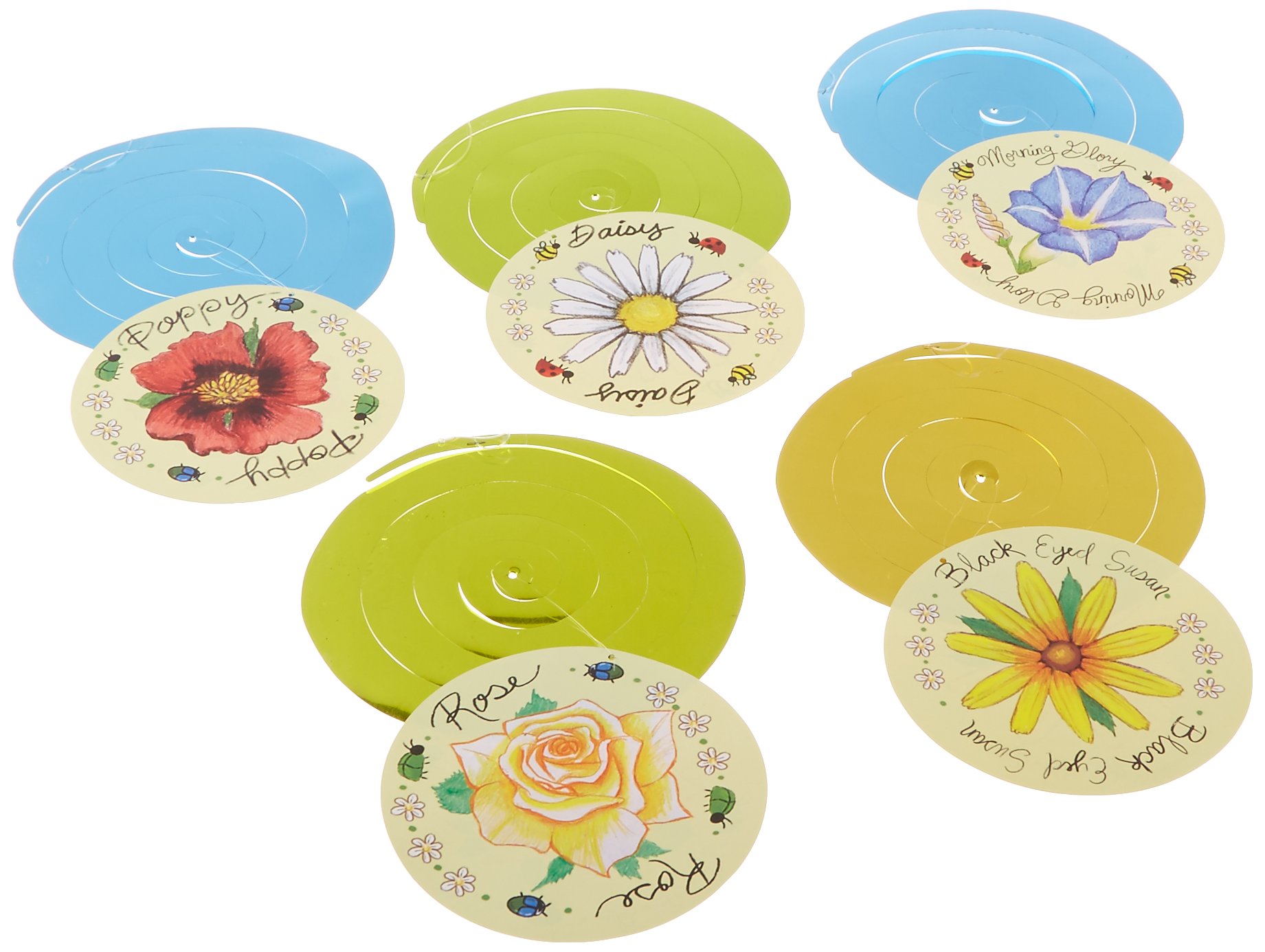 Tourbillons de fleurs suspension décorative pour anniversaire et baptême - Lot de 5