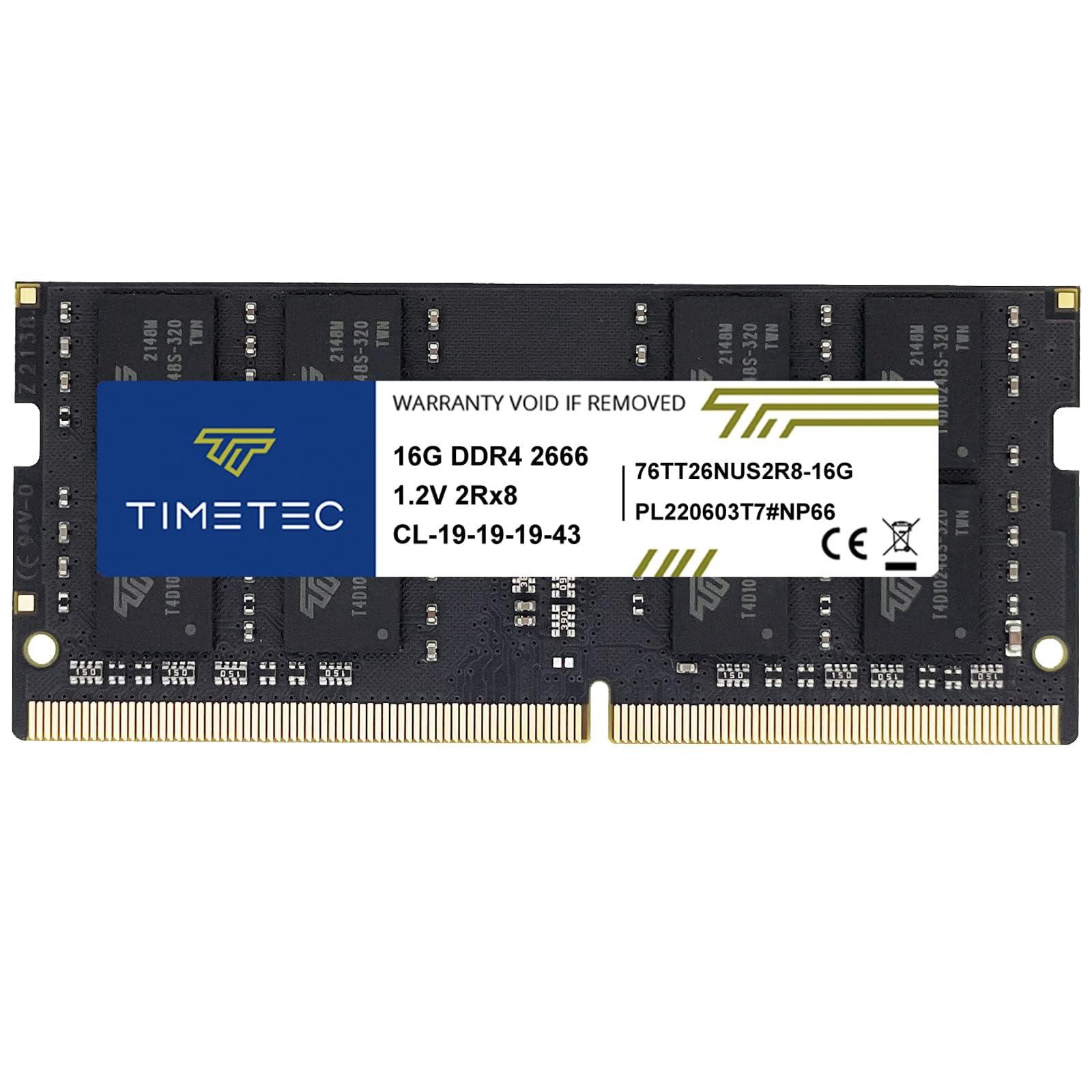 【超SALE】TIMETEC DDR4-2666MHz 16GB ① Timetec 16GB DDR4 2666MHz (DDR4-2666) PC4-21300 (PC4-2666V) Niet