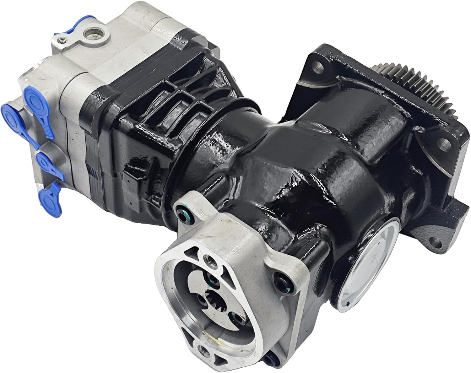 Air Brake Compressor with Gear Compatible with Detroit Diesel DD15 DDE Replace# 4711302515 EA4711302515 RA4711302515 Air Compressor 4711302515 Truck Air Brake Compressor