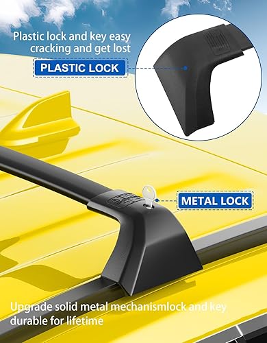 Vista 20 de Barras transversales de techo con cerradura de 220 libras compatibles con Toyota Highlander XLE Limited 2014-2019 y SE & LE Plus y LE con barras