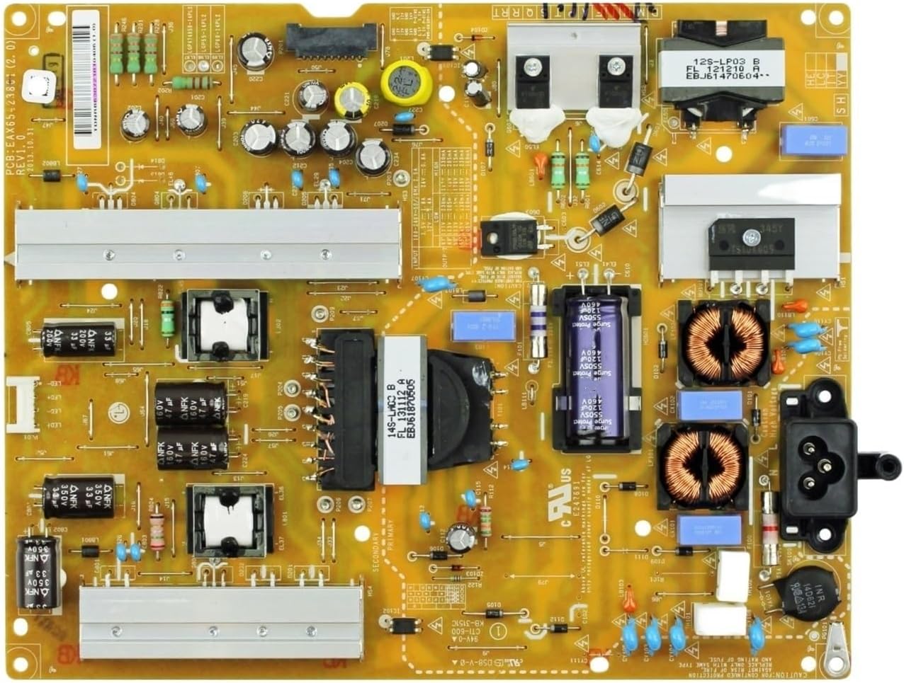 Power Supply Board EAX65423801(2.1) EAY63072101 3PCR00367B Power Supply Board is for 55LB6300 55LB6500 60LB5900 60LB6300 60LB6500