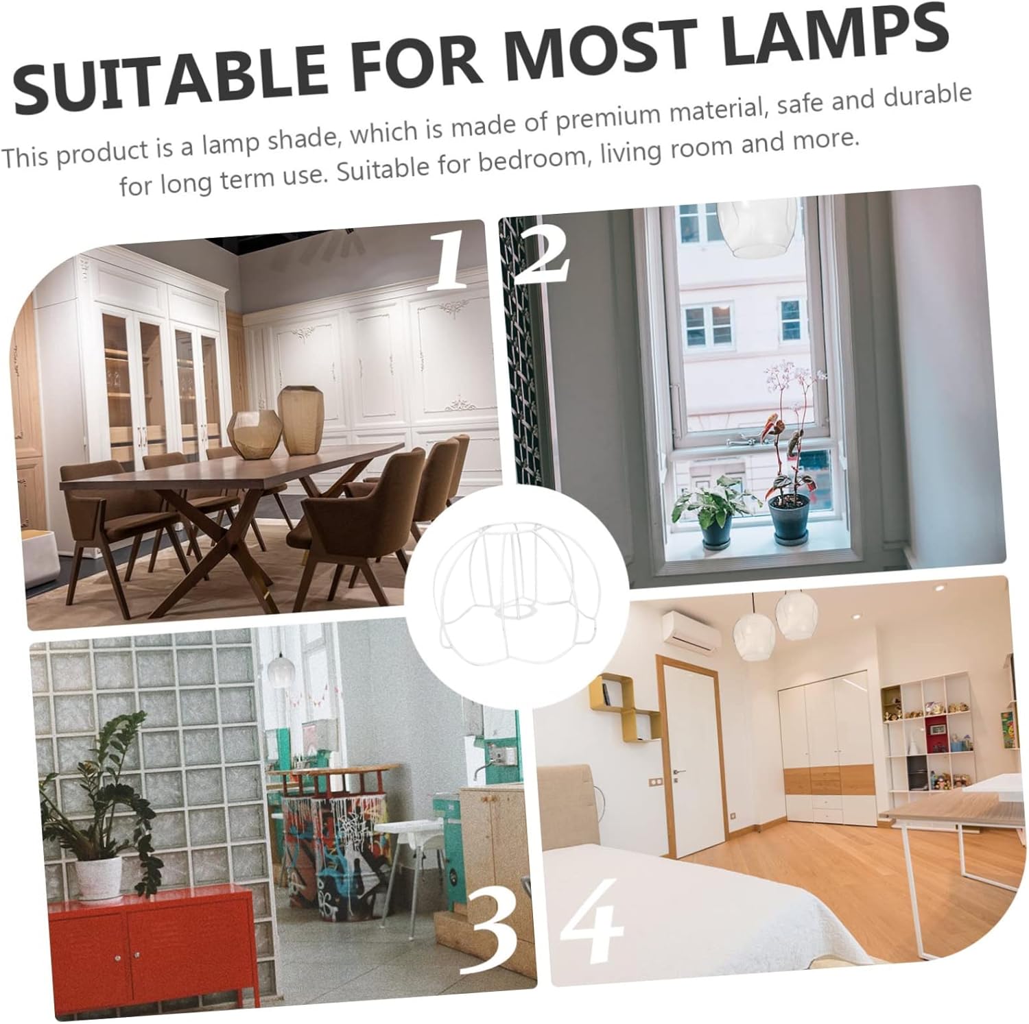 Metal Cage Lamp Guard Clamp on Bulb Holder DIY Flower Shape Lampshade Frames Industrial Vintage Pendant Light Decorative Wire Lamp Shade for Ceiling Light