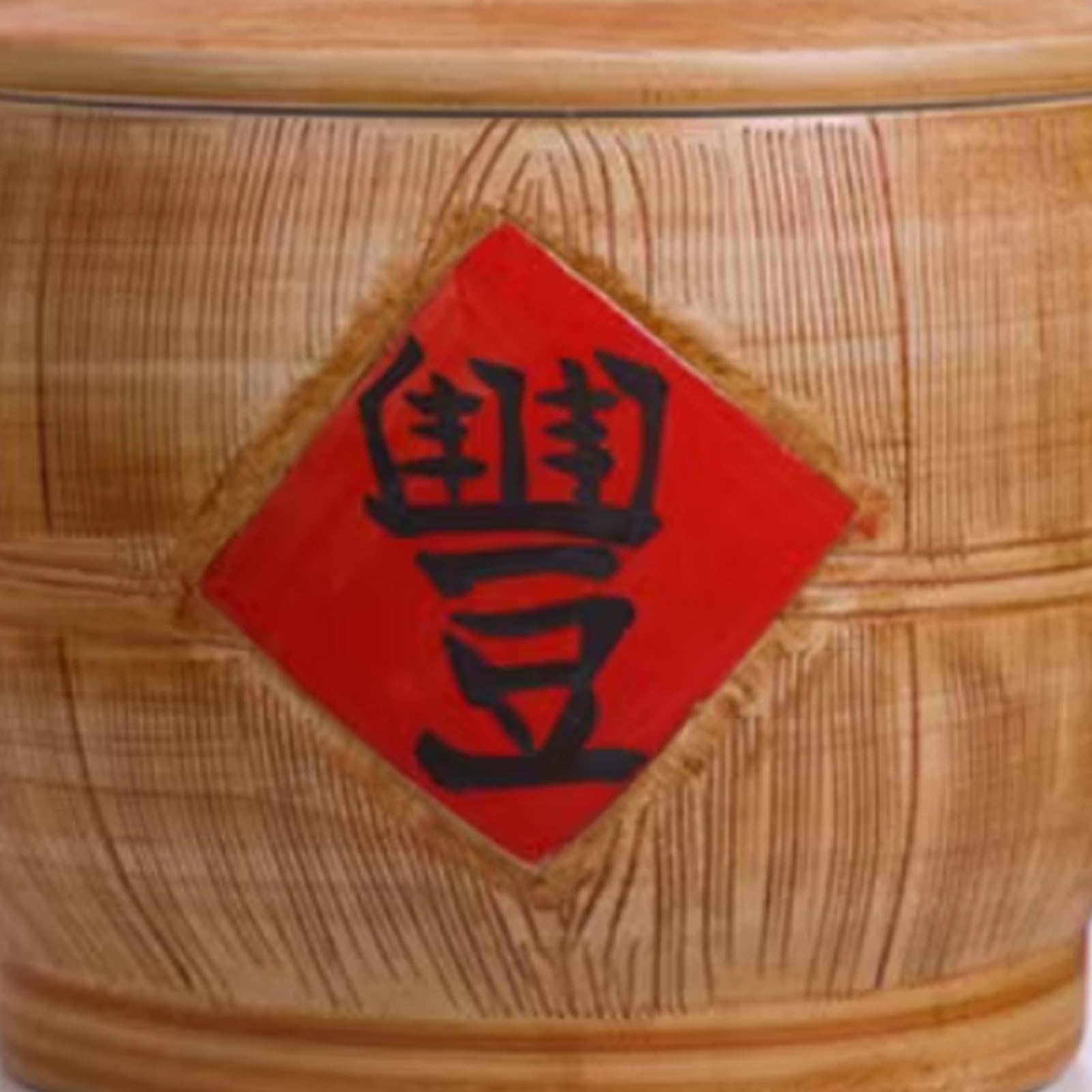 Vorratsbehälter, Keramik-Reisglas mit Deckel, Lebensmittelvorratsgläser Im Traditionellen Chinesischen Stil, Haushalts-Aufbewahrungsbox für Müsli, Mehl, Zucker, Kaffee, Reis(Brown A,10kg)