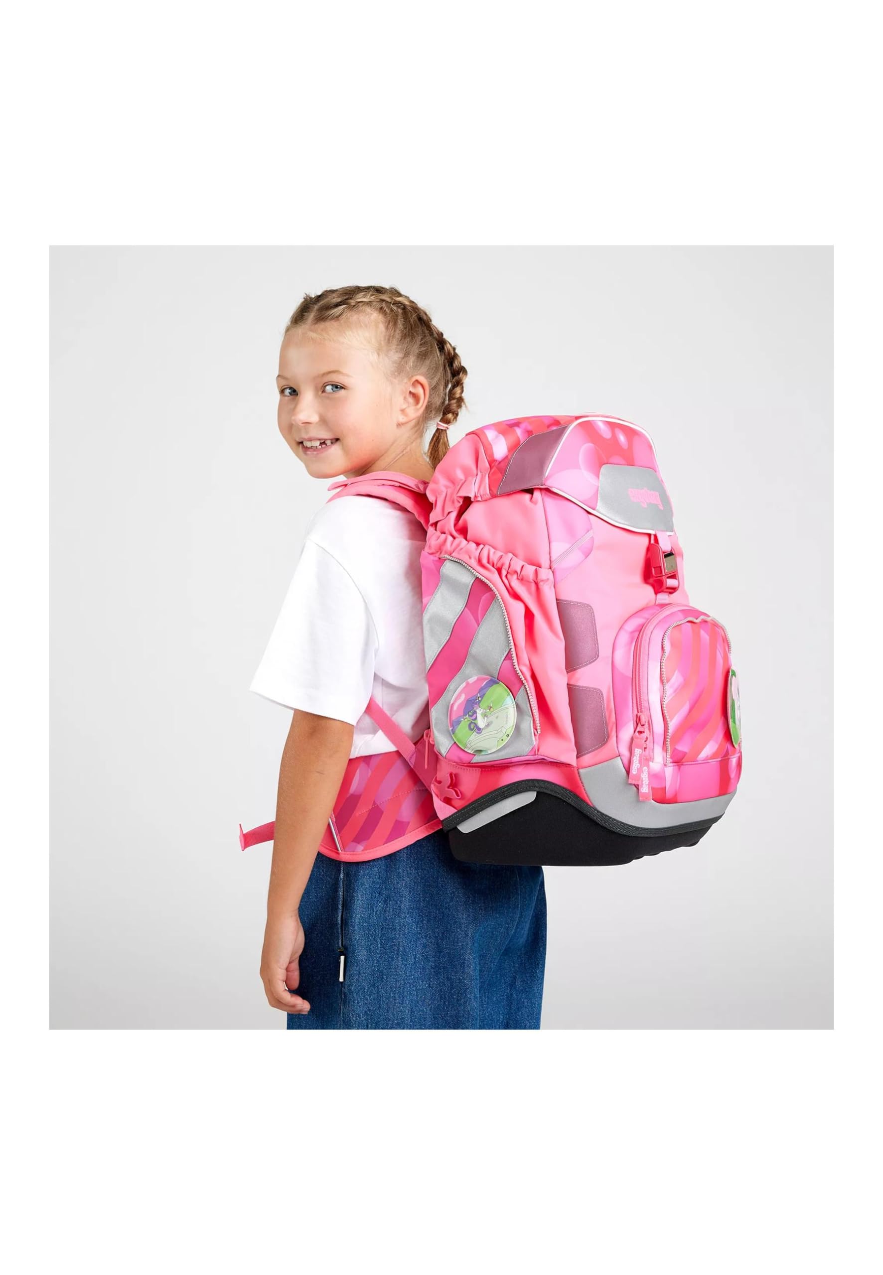 ergobag Schulranzen-Set Pack Set KuntBärbuntes Einhorn - Pink | 6-teiliges Set mit flexiblem ergonomischem Schulrucksack aus der Vorgänger-Kollektion für die 1. Klasse Grundschule