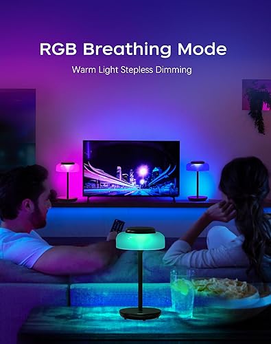 Miniatura 6 de QiMH Juego de 2 lámparas de mesa doradas, totalmente continuas, regulables, 2 puertos USB y toma de corriente alterna para dormitorios, lámpara de