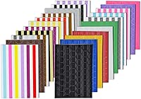 Vista 7 de VIPbuy 2244 calcomanías de esquina autoadhesivas para álbumes de recortes, álbum de fotos, diario, manualidades, 22 hojas (negro y transparente)