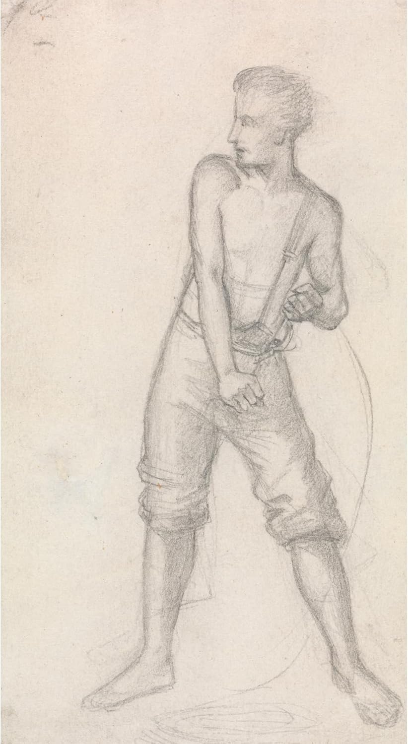 ArtDirect Study of a Youth Unframed Art Print Giclee Poster by Sir John Everett Millais - Ready for Framing with Customization Sizes 5x10, 8x14, 11x20, 20x36, 26x48 and 33x60 inches