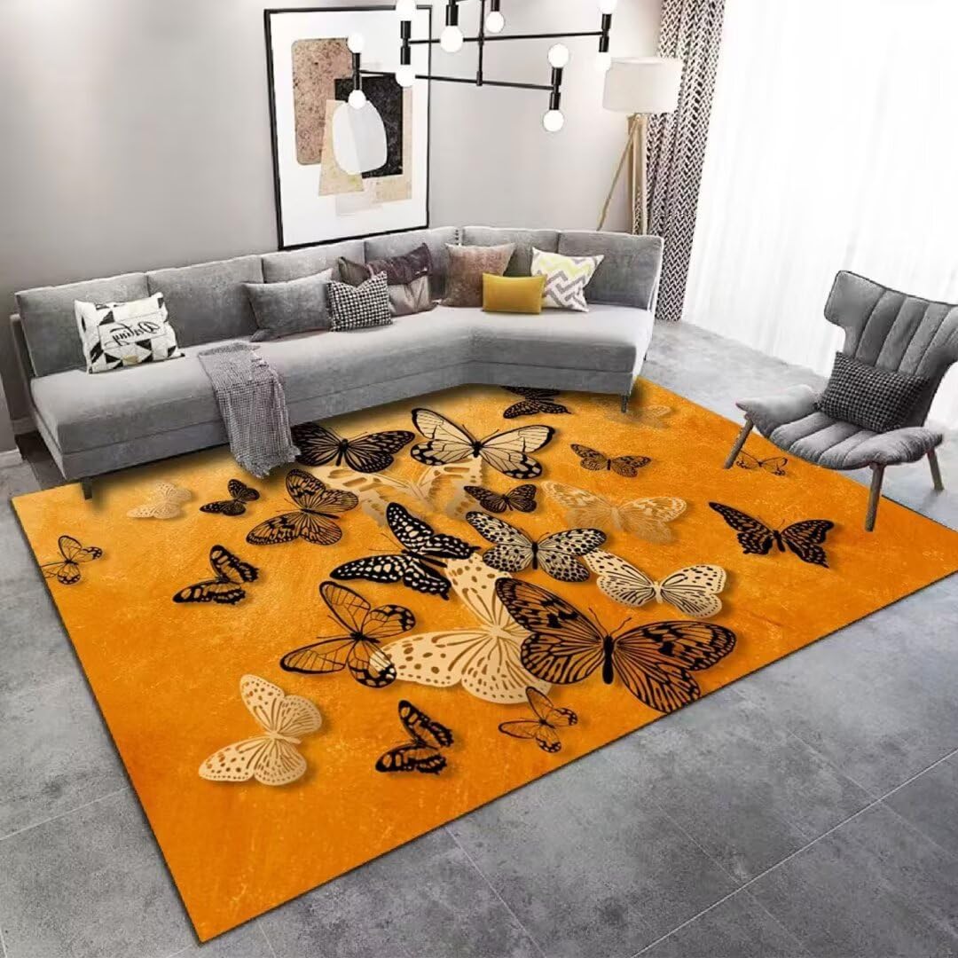 Tapis One Piece Jaune 100x100 cm Moderne pour Chambre Ado Garcon