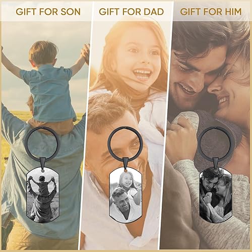 Miniatura 6 de VNOX Llavero personalizado de regalo para hombres, llaveros personalizados para marido, papá, hijo, regalo de San Valentín, cumpleaños, Navidad