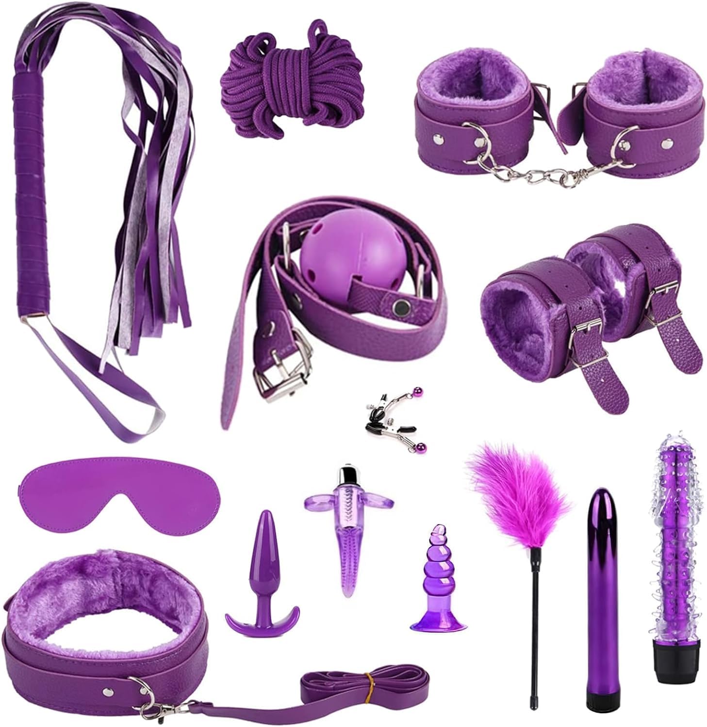 B^D^S-M - Set da yoga leggero e versatile per yoga, pilates e allenamento a casa, tappetino da yoga spesso e durevole per il supporto delle articolazioni, viola