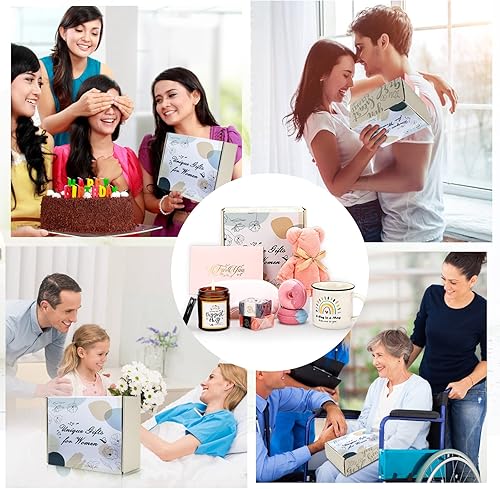 Miniatura 6 de Regalos para mujeres con texto en inglés Feel Better Gifts for Women  Cesta de regalo Thinking of You para mujeres  Paquete de cuidado personal Get