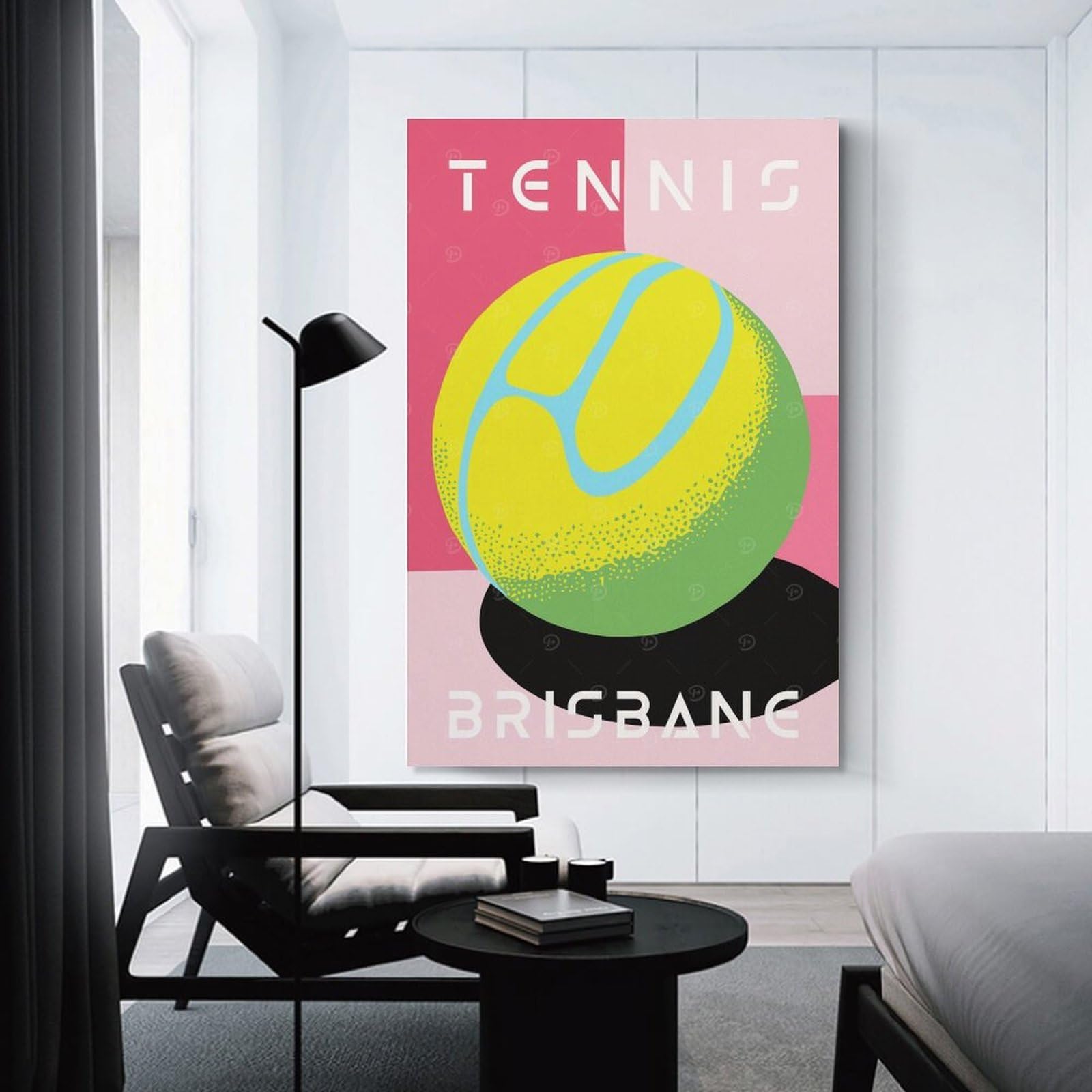 Junmoney Tennis Bribane Canvas Wall Decor 20x30inch(50x75cm), for Entrance Walls, Hall Decor Or Foyers, Wall Decor to Refresh Empty Corners