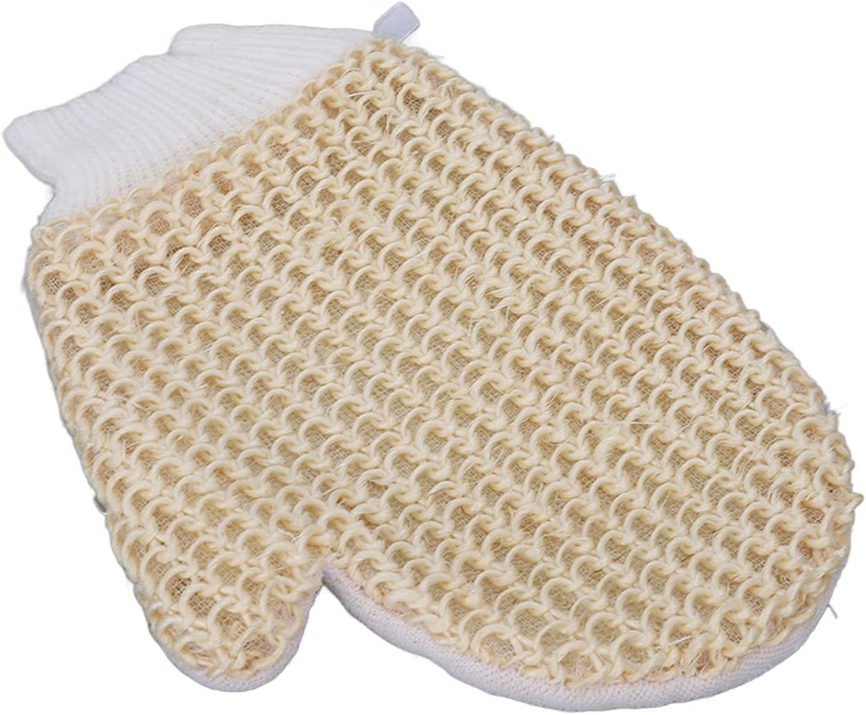 Manopla de baño de sisal, manopla exfoliante suave segura y ergonómica para eliminar la piel muerta