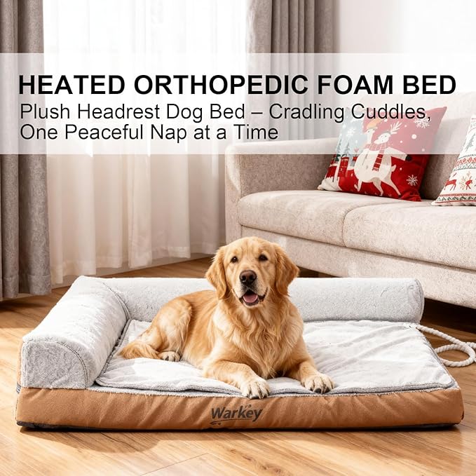 Cama Ortopédica para Perro Mediano con Calefacción y Funda I miniatura 6