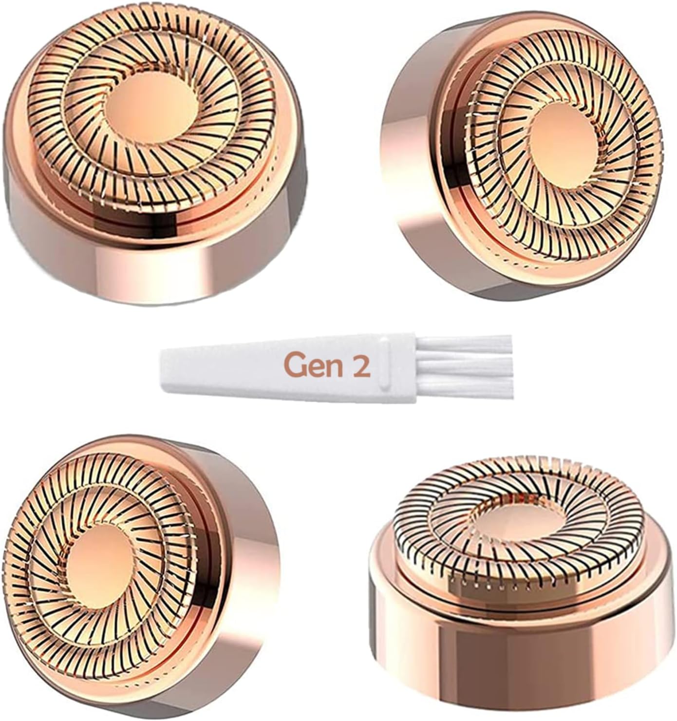 Replacement Heads for Flawless Generation 2, Compatible with Finishing Touch Flawless Facial Hair Remover for Women, Double Halo Gen 2 Replacement Blades, 4 Pack