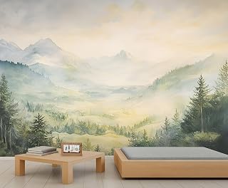 FBRUIEG Landscape Mural, Scenery Wall Murals, Oil Painting Wallpaper for Living Room Bedroom TV Background Hotel Bar Decor - 144" W x 100" H