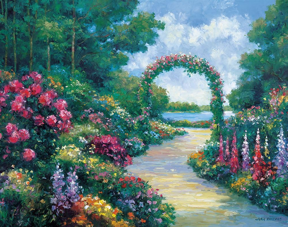 Altana nad jeziorem wydruk plakatu - John Zaccheo (24 x 18)