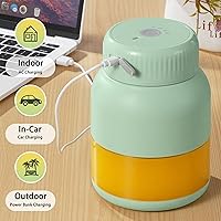 Vista 3 de Electric Citrus Juicer 17 Oz, Portable Blender for Shakes and Smoothies, Exprimidor de Naranjas Electrico, with Straw and Two Lids, for Home Travel