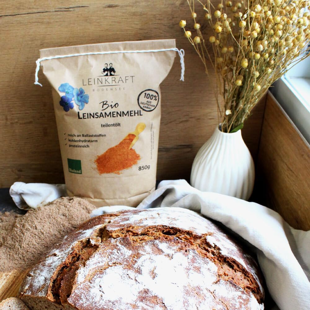 4kg BIOLAND Leinsamenmehl | aus 100% deutscher, brauner Leinsaat | Leinmehl frisch gemahlen. Vegan. Low Carb & Keto geeignet. Protein- & Ballaststoffreich. Regional.