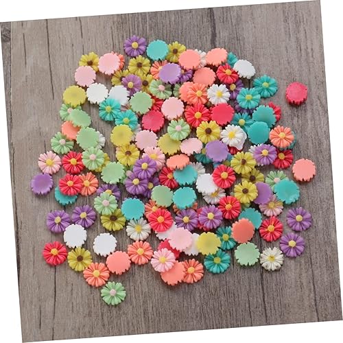 Miniatura 8 de EXCEART 320 pcs Mixed Accessories DIY Cards Case Random Scrapbooking Phonecover Daisies Decor Sunflower Craft Small Hair Flatback Flowers Daisy