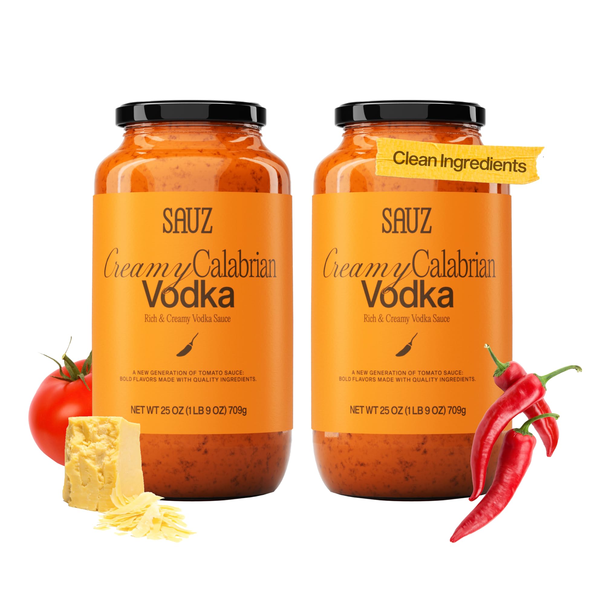 Amazon.com : Sauz Creamy Calabrian Vodka Sauce | Clean Ingredients