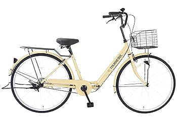 【オートライト】綺麗なママチャリ自転車 Amazon | 自転車 ママチャリ 27インチ 6段変速ギア LED オート