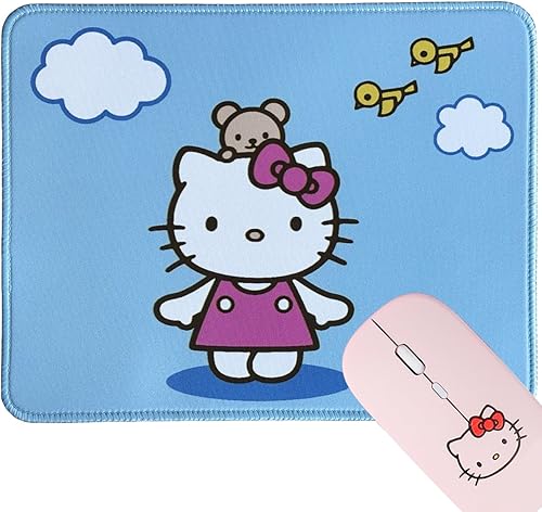 Alfombrilla de mouse de Hello Kitty, accesorios de escritorio, cosas de Hello Kitty, alfombrillas de mouse Kawaii para escritorio, computadora, Rosa
