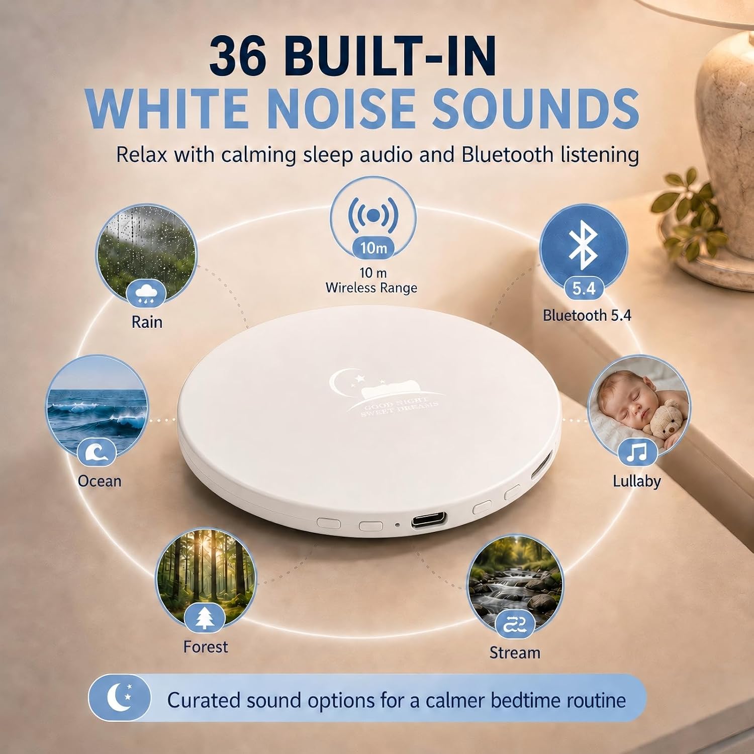 Pillow Speaker Bluetooth Wireless Ultra Thin Flat Sleep Music Player image 4