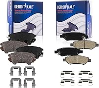 Vista 149 de Detroit Axle - Pastillas de freno para Pontiac Grand Prix 2005-2008, Buick LaCrosse Allure 2005-2009, pastillas de freno de cerámica con repuesto