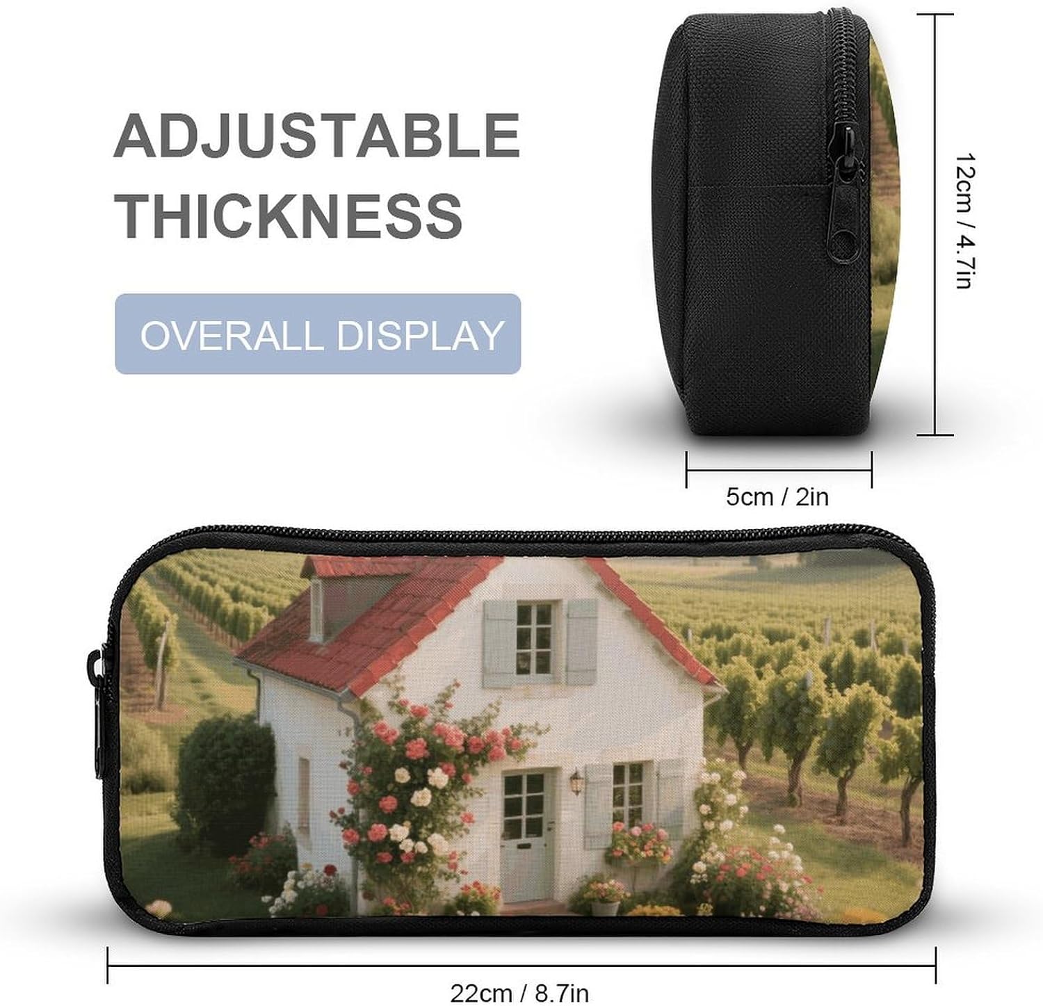 French Country Pencil Case Large Capacity Pencil Pouch image 2