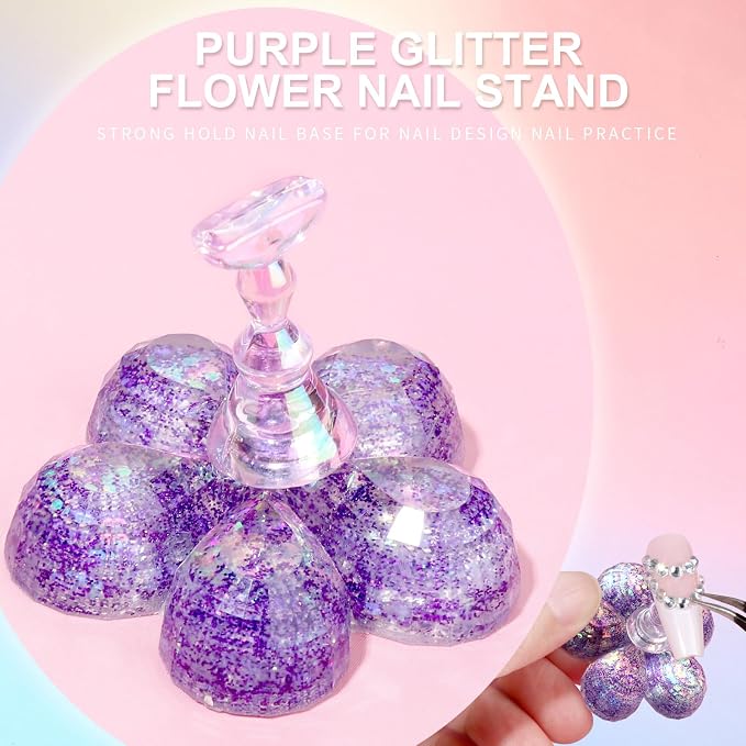 Soporte para uñas Fandamei 3 piezas acrílico magnético miniatura 5