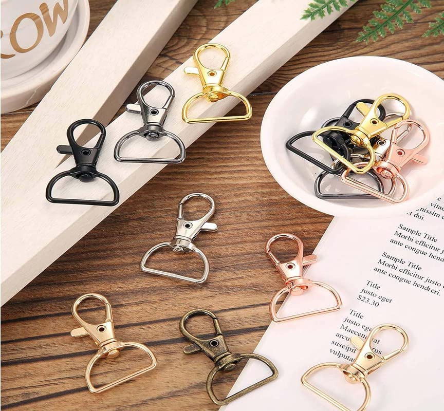 Image of DIY Crafts 5 Pcs Slide Buckles, Silvery, Swivel Clasps with D Rings Slide Buckles Set Lanyard Snap Hooks Keychain Clip Hooks D Keychain Rings Lobster Cla (5 Pcs Slide Buckles, Silvery)