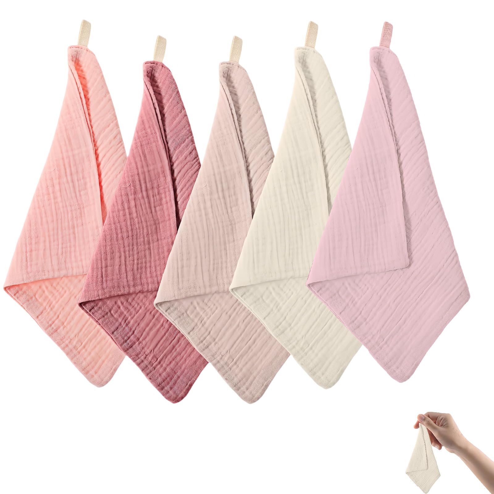 5 Pcs Muslin Cloths for Baby Soft Baby Muslin Cloths