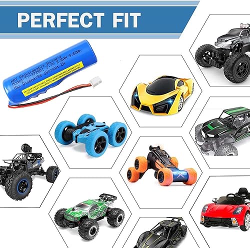 Miniatura 5 de KBT - Batería recargable de iones de litio de 3.7 V 2600 mAh para coche RC, enchufe JST 2Pin XH2.54, baterías de iones de litio de 3.7 voltios para