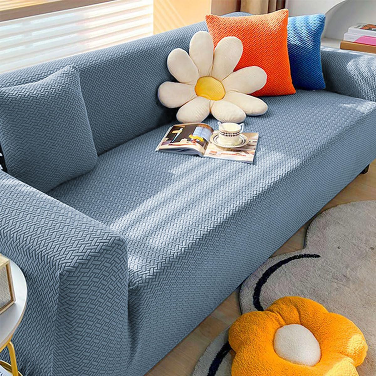 Housse de canapé extensible 2 places extensible, taille 145-185 cm, couleur G, design tout compris