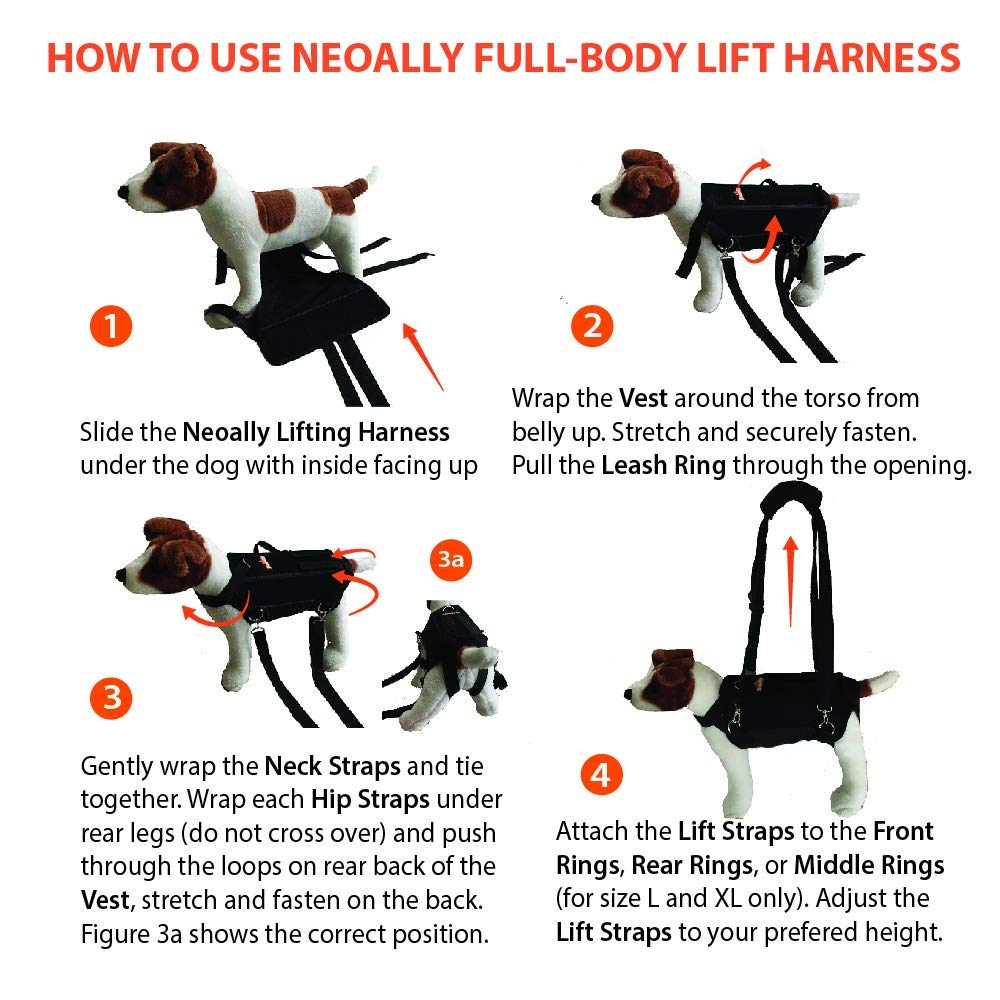 5in1 Dog Support Harness Full Body Lift Harness Support Sling