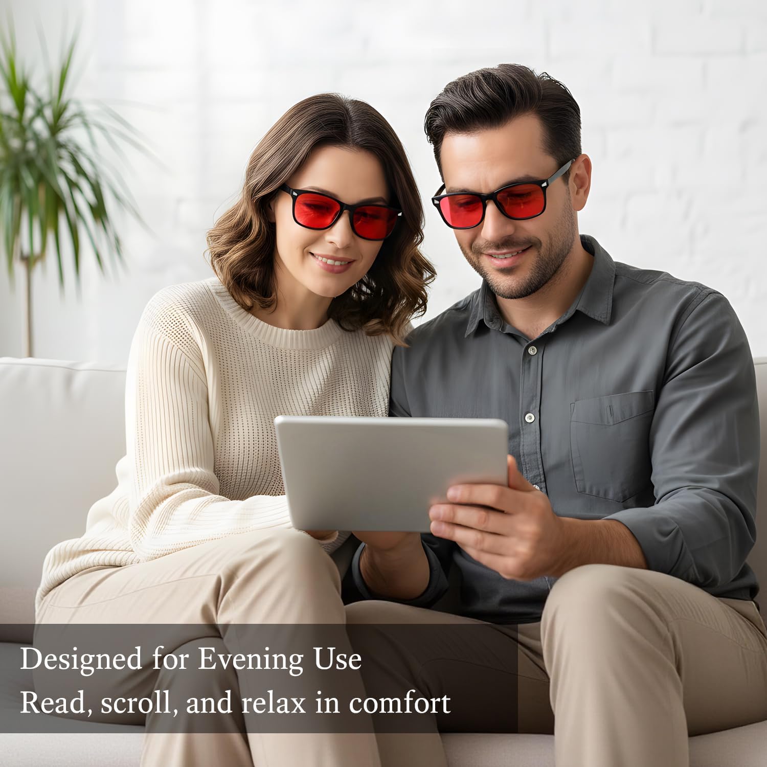 CHEERS DEVICES Reading Glasses for Men Gaming, Computer Eye Glasses with Red Lens, Blue Light Readers for Men Women- 1 Pair (1.5) - Image 3