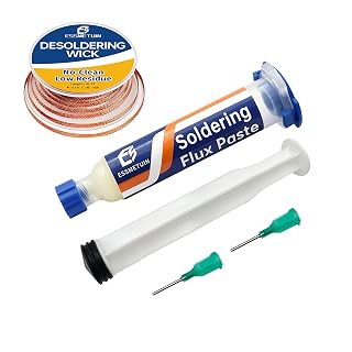 Desoldering Wick and Soldering Flux Paste for Electronics Repair, No Clean Flux(10CC), Solder Removal Kit - Amazon product rated Grade A